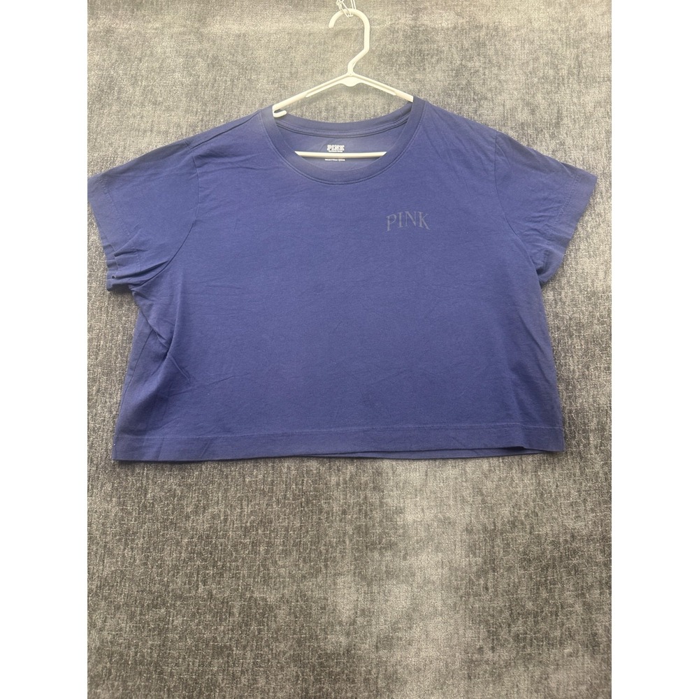 Victoria's Secret PINK Cropped Top Womens 2XL Navy Blue Casual Everyday Wear